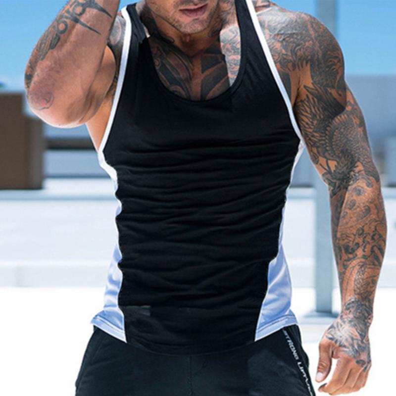 Men's Contrasting Sleeveless Sports Vest