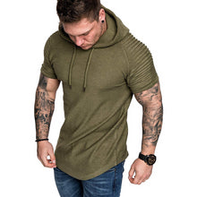 Load image into Gallery viewer, Men&#39;s Casual Fashion Solid Color Hooded T-Shirt
