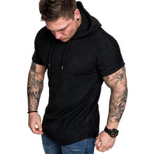 Load image into Gallery viewer, Men&#39;s Casual Fashion Solid Color Hooded T-Shirt
