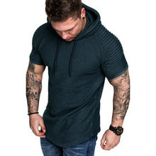 Load image into Gallery viewer, Men&#39;s Casual Fashion Solid Color Hooded T-Shirt
