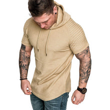 Load image into Gallery viewer, Men&#39;s Casual Fashion Solid Color Hooded T-Shirt
