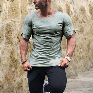 Men's Solid Color Slim Short Sleeve T-Shirt