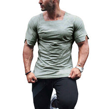 Load image into Gallery viewer, Men&#39;s Solid Color Slim Short Sleeve T-Shirt
