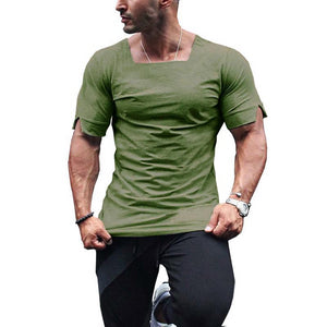 Men's Solid Color Slim Short Sleeve T-Shirt