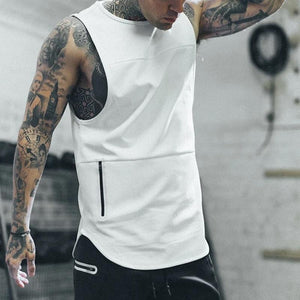 Men's Casual Zipper Sleeveless Sports Vest