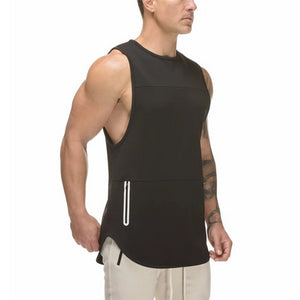 Men's Casual Zipper Sleeveless Sports Vest