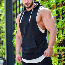 Load image into Gallery viewer, Hooded Running Fitness Loose Breathable Men&#39;s Tops
