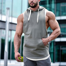 Load image into Gallery viewer, Hooded Running Fitness Loose Breathable Men&#39;s Tops
