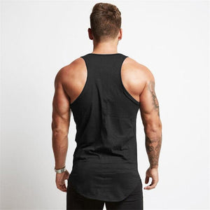 Men's Solid Color Cotton Sleeveless Sports Vest