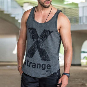 Street Letter Printed Casual Fitness Vest