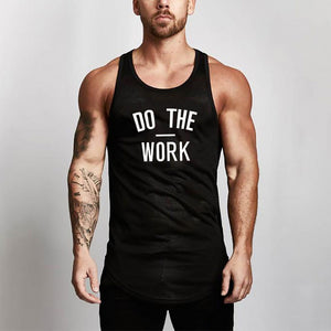 Men's Letter Printed Mesh Round Hem Sports Vest