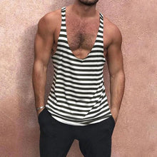 Load image into Gallery viewer, Men&#39;s Striped Sports Vest
