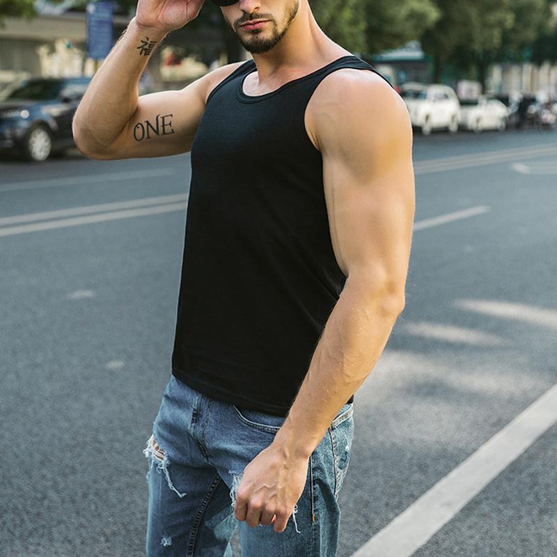 Men's Cotton Tight Sleeveless Vest T-Shirt