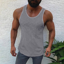 Load image into Gallery viewer, Men&#39;s Striped Bottom Sports Vest
