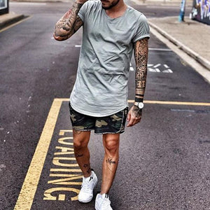 Solid Color Street Casual Fitness Loose T-shirt