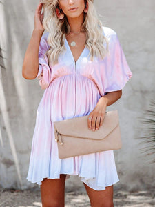 Maternity Tie Dye Swing Mini Dress