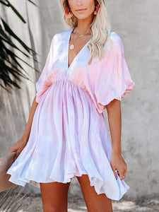 Maternity Tie Dye Swing Mini Dress