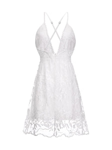 Maternity Sexy V-Neck Lace Halter Dress