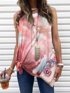 Loose Gradient Tie-Dye Kinks Maternity Tops