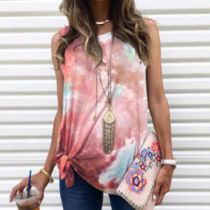 Loose Gradient Tie-Dye Kinks Maternity Tops