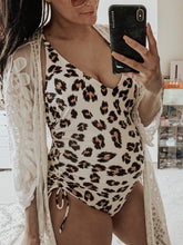 Load image into Gallery viewer, Maternity Sexy Leopard Print One-Piece Swimsuit
