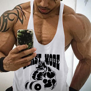 Men's Casual Fashion Printed Sports Fitness Vest