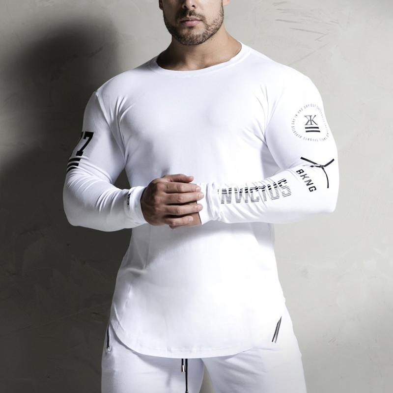 Cotton Running Round Neck Slim Men's Tops