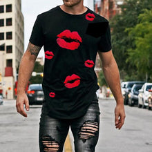 Load image into Gallery viewer, Casual Lips Printed Cotton Men&#39;s Tops
