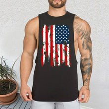 Load image into Gallery viewer, Flag Printed Vest Cotton  Men&#39;s Tops
