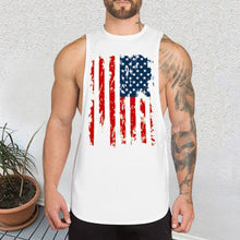 Load image into Gallery viewer, Flag Printed Vest Cotton  Men&#39;s Tops
