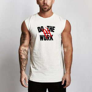 Printed Fitness Vest Men's Cotton Sleeveless T-Shirt