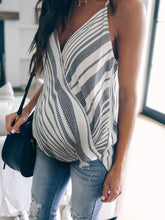 Load image into Gallery viewer, Stripe Stitching Sling Maternity Tops
