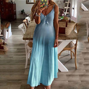 Maternity Sexy Splicing Color Sling Dress