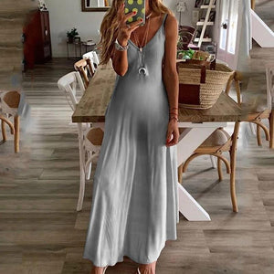 Maternity Sexy Splicing Color Sling Dress