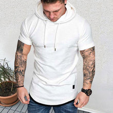 Load image into Gallery viewer, Solid Color Hooded Summer Leisure Men&#39;s Tops
