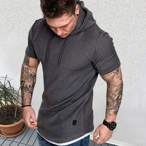 Solid Color Hooded Summer Leisure Men's Tops