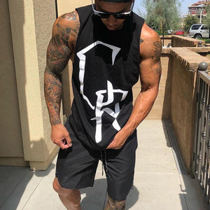 Men's Casual Letter Printed Loose Sports Vest