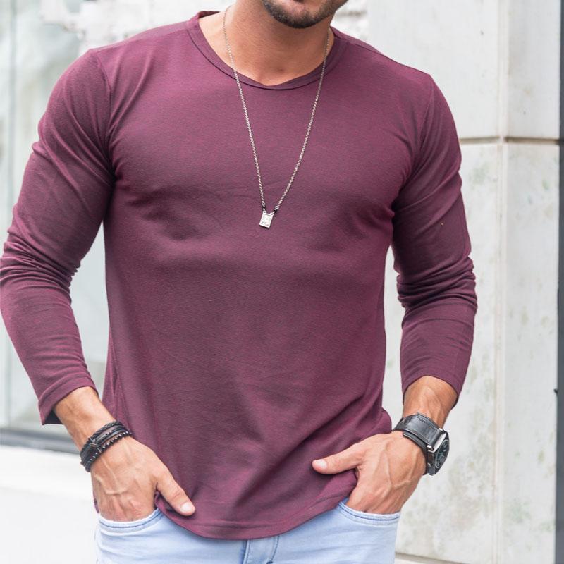 Round Neck Sports Long Sleeve T-shirt