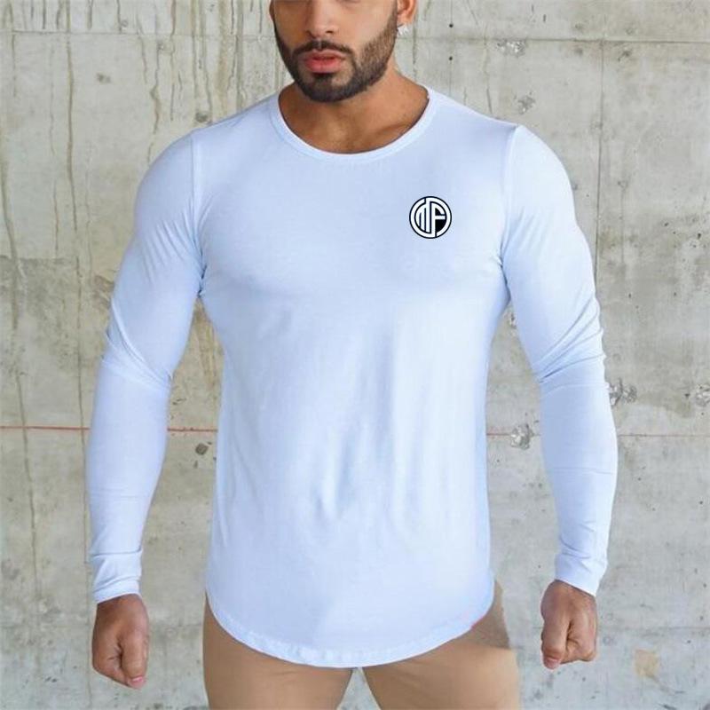 Sports Long Sleeve Round Neck Print Men's Tops