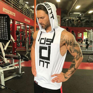 Men's Personality Printed Hooded Vest