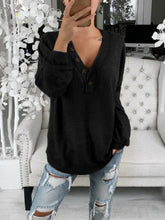 Load image into Gallery viewer, Long Sleeve V-Neck Loose Maternity Blouse
