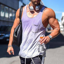 Load image into Gallery viewer, Gradient Street Fitness Casual Pocket Vest Men
