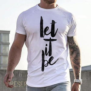 Letter Casual Men's T-shirt