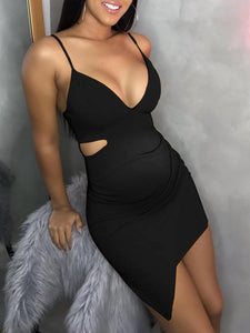 Maternity Sexy V-Neck Sleeveless Sling Bodycon Dress