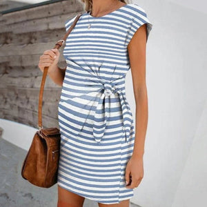 Striped Casual Loose Maternity Dress