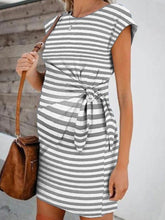 Load image into Gallery viewer, Striped Casual Loose Maternity Dress
