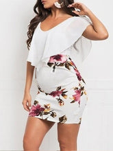 Load image into Gallery viewer, Maternity Flouncy Sleeves Bodycon Dress
