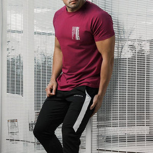 Sports Round Neck Trendy Fitness T-shirt