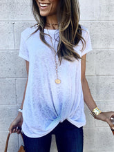 Load image into Gallery viewer, Round Neck Short Sleeve Irregular Maternity Tops
