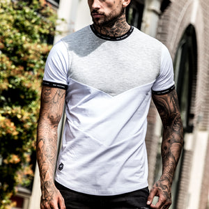 Casual Colouring Round Neck Short Sleeves Men's T-Shirt